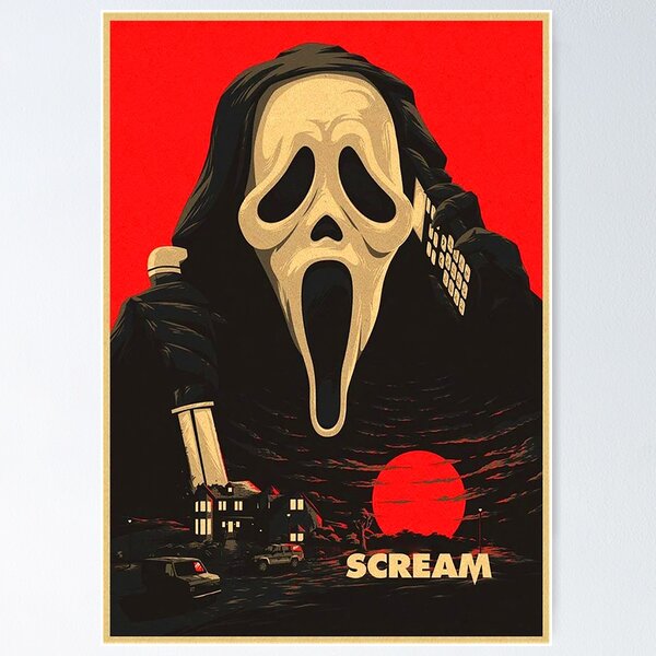 Scream 6 VI Red Blood Style Cast Poster Design Art Board Print