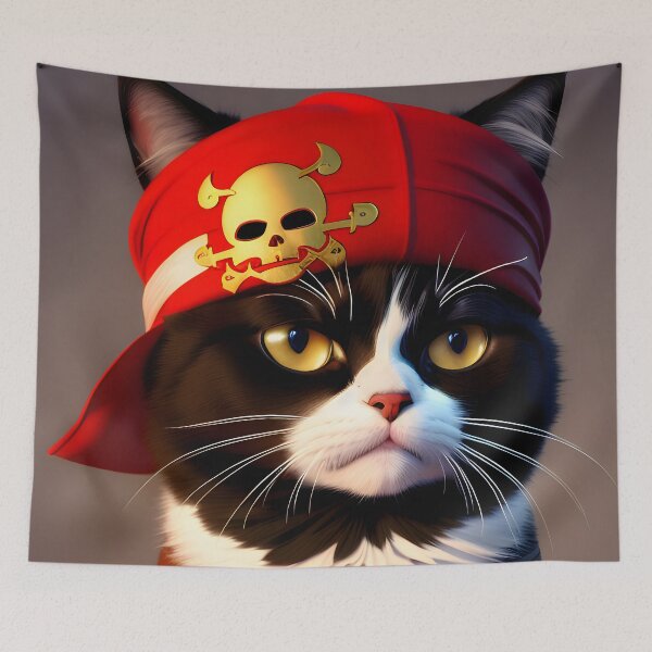 Item preview, Pirate Cat- Modern Digital Art designed and sold by Ai-michiart.