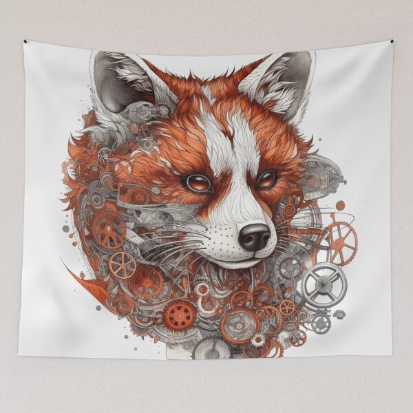 Item preview, red panda drawn on white background designed and sold by artfullyprompt.