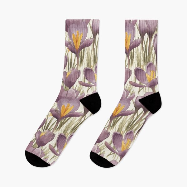 Item preview, Watercolor Crocus Flowers in Wild Harmony designed and sold by TopArtsy.