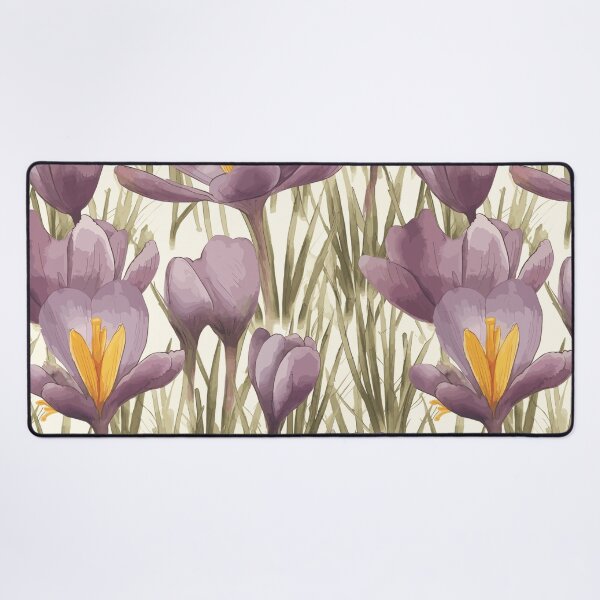 Item preview, Watercolor Crocus Flowers in Wild Harmony designed and sold by TopArtsy.