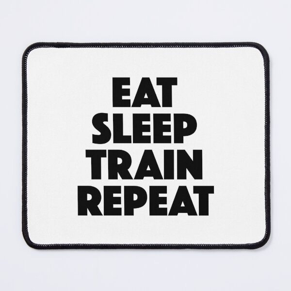 Artikelvorschau, Eat Sleep Train Repeat (schwarz) entworfen und verkauft von didijuca.