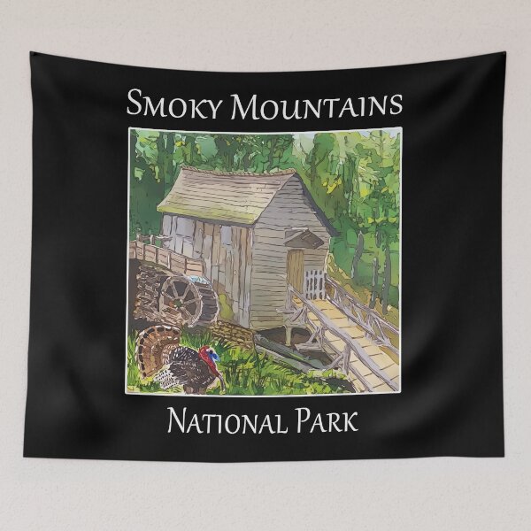 Item preview, Old grist mill in Cades Cove, the Smoky Mountains National Park - Welshdesigns designed and sold by welshdesigns.