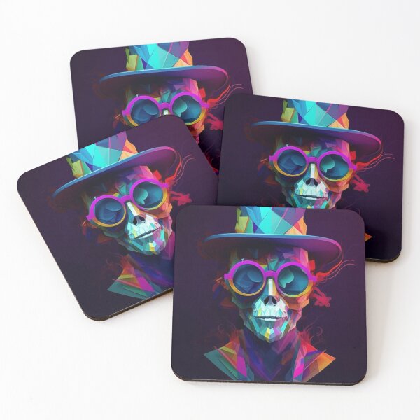 Item preview, Special Whimsical Psychedelic Skull Madhatter Skeleton Art Design V.93 designed and sold by Pexelpanoramas.