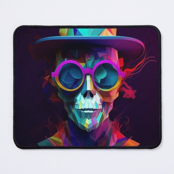 Item preview, Special Whimsical Psychedelic Skull Madhatter Skeleton Art Design V.93 designed and sold by Pexelpanoramas.