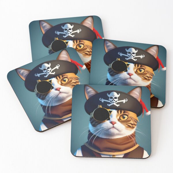 Item preview, Pirate Cat- Modern Digital Art designed and sold by Ai-michiart.