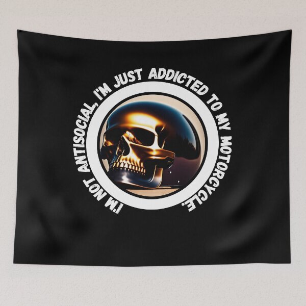 Item preview, I'm not antisocial, I'm just addicted to my motorcycle - motorbike lover designed and sold by Mechanical-Artt.