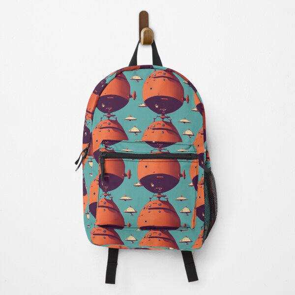 Item preview, Red Retro Spaceships with on Light Blue Pattern designed and sold by Aaron2610.