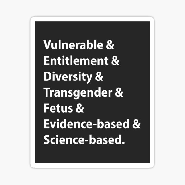 The New Forbidden Words Sticker