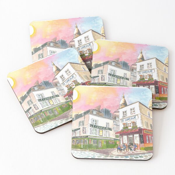 Item preview, The incredible creative flair of Paris Montmartre with Cafe and Bar designed and sold by artshop77.