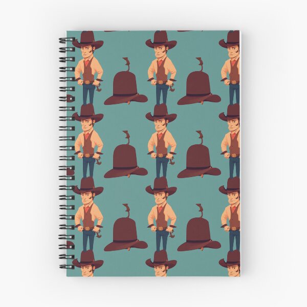 Item preview, Cartoon Cowboy with Teal Background Pattern designed and sold by Aaron2610.
