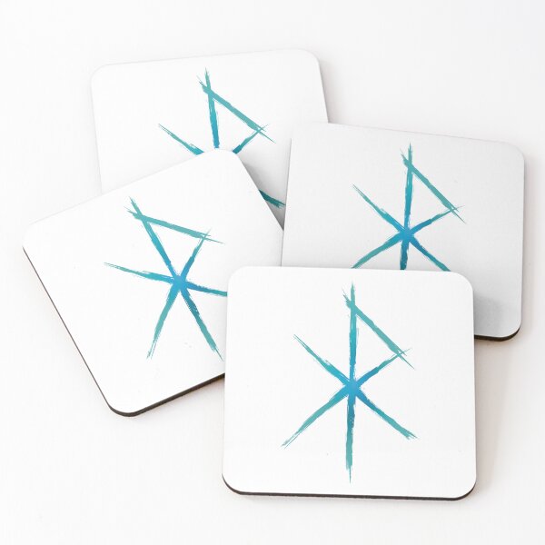 Item preview, Love Bind Rune - Viking Love Rune Design- Light Blue Glow designed and sold by Mitch616Art.