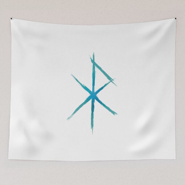 Item preview, Love Bind Rune - Viking Love Rune Design- Light Blue Glow designed and sold by Mitch616Art.