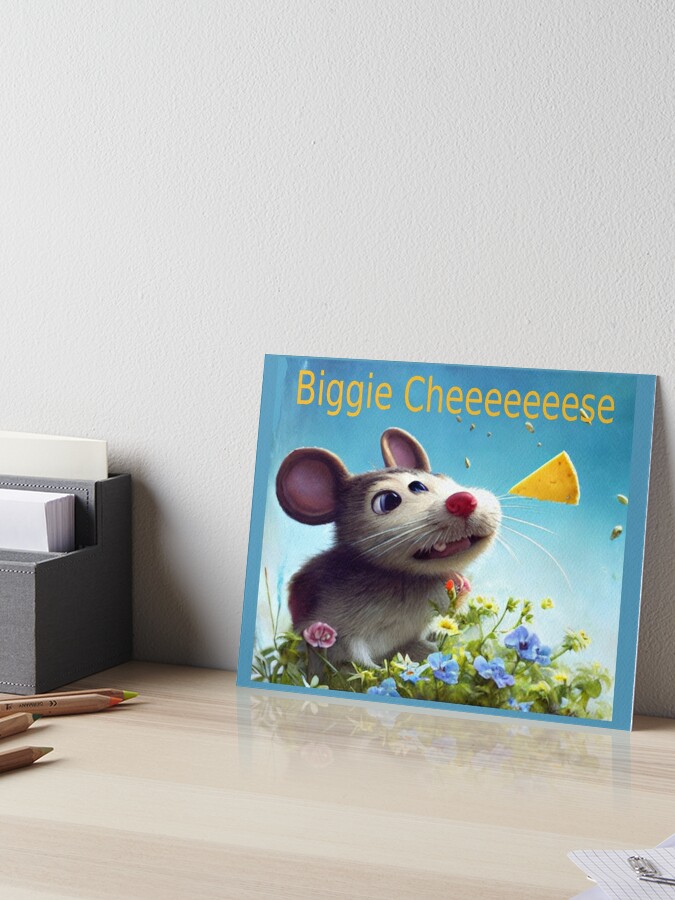 biggie cheese Adorable happy mouse Art Board Print for Sale by ilan975