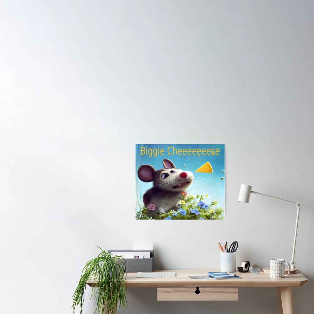 biggie cheese Adorable happy mouse Art Board Print for Sale by ilan975