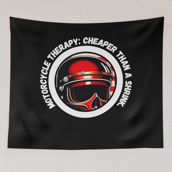 Item preview, Motorcycle Therapy: Cheaper than a shrink - motorbike lover designed and sold by Mechanical-Artt.