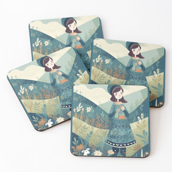 Item preview, girl in the mountains designed and sold by PoppinArtFox.