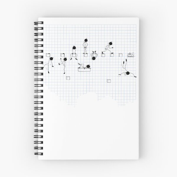 Item preview, Miniyos practicing parkour on a sheet of paper designed and sold by AnaSanchez.