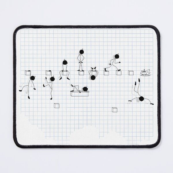 Item preview, Miniyos practicing parkour on a sheet of paper designed and sold by AnaSanchez.