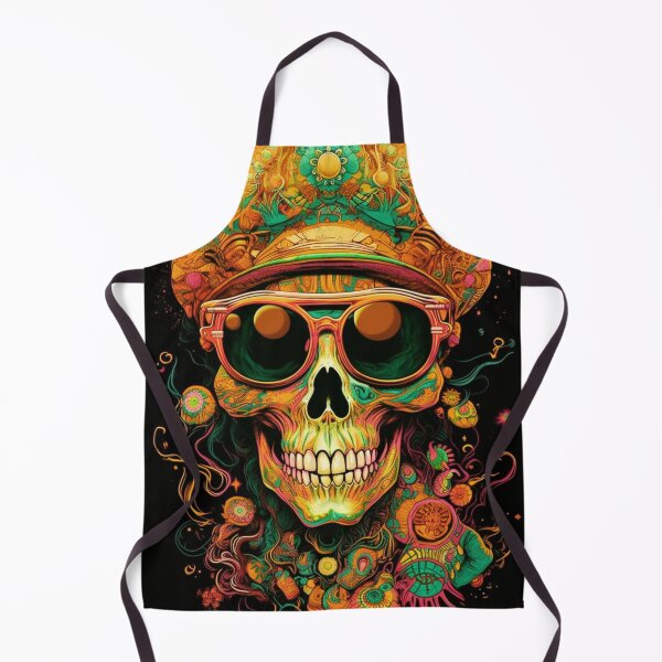 Item preview, #100 Exclusive Whimsical Psychedelic Skull Madhatter Skeleton Art Design V.100 designed and sold by Pexelpanoramas.