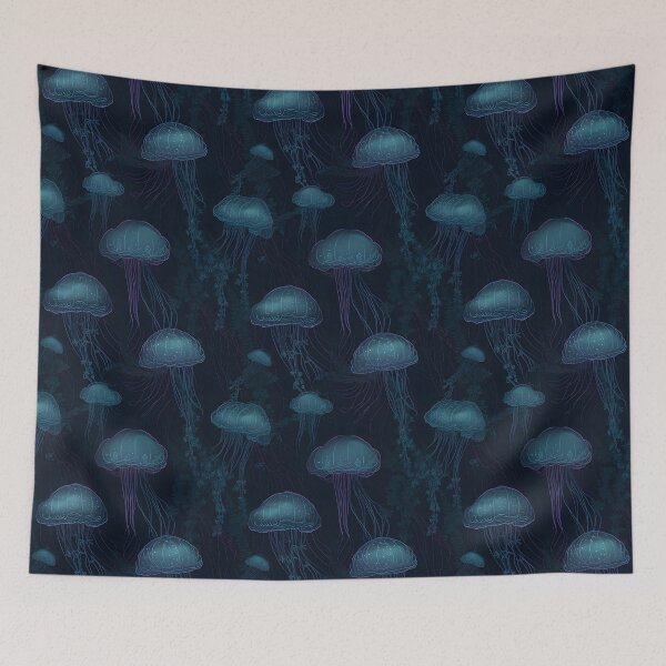 Item preview, Stringy blue Jellyfish designed and sold by VocalEchoes.