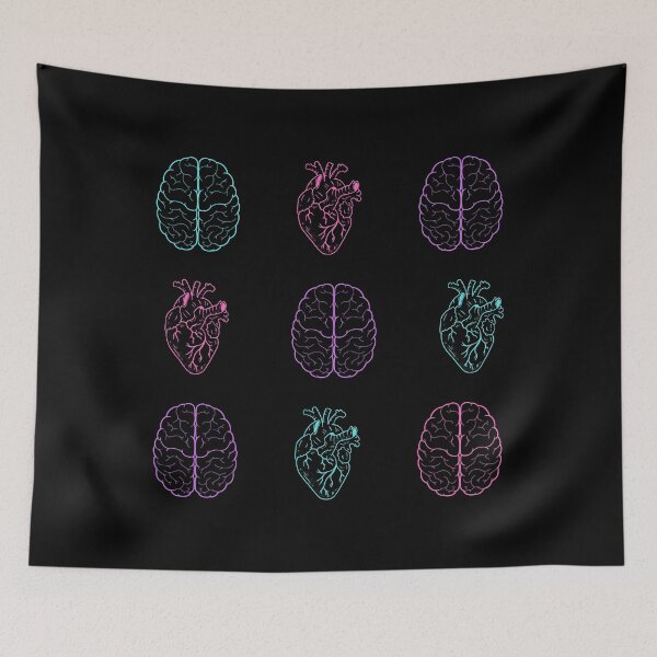 Item preview, Hearts & brains - bright colors designed and sold by jechaiyells.