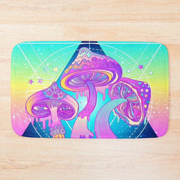 Item preview, Magic Mushrooms over Sacred Geometry designed and sold by christineiris.