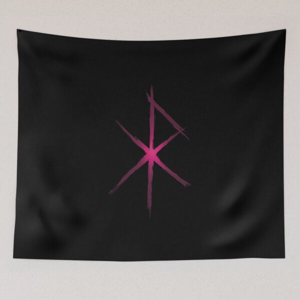 Item preview, Love Bind Rune - Viking Love Rune Design- Dark Pink Glow designed and sold by Mitch616Art.