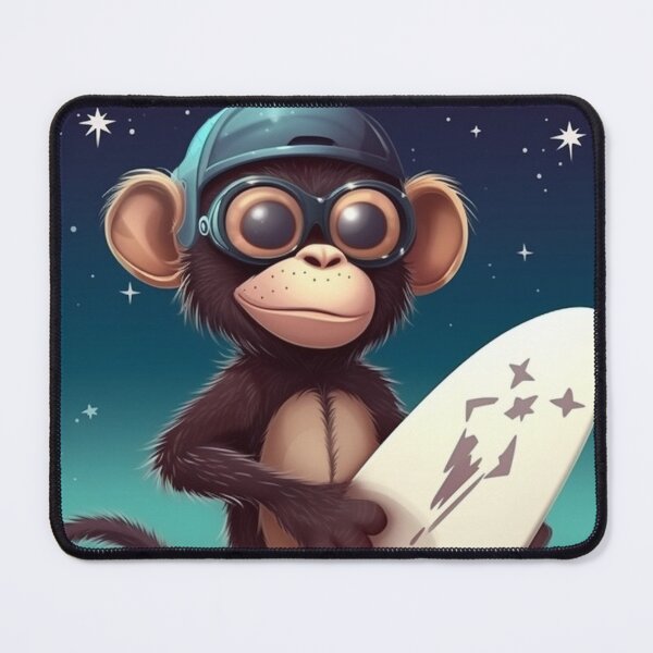 Item preview, surfer monkey designed and sold by MarcaLeo.