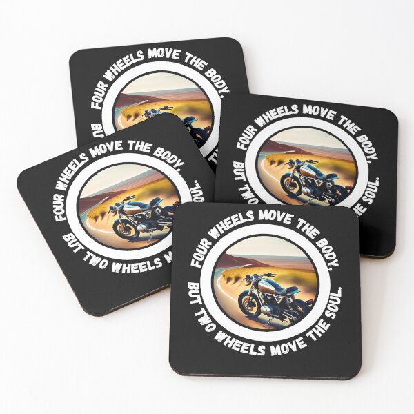 Item preview, Four wheels move the body, but two wheels move the soul - motorbike lover designed and sold by Mechanical-Artt.