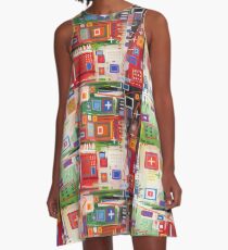 City Map A-Line Dress