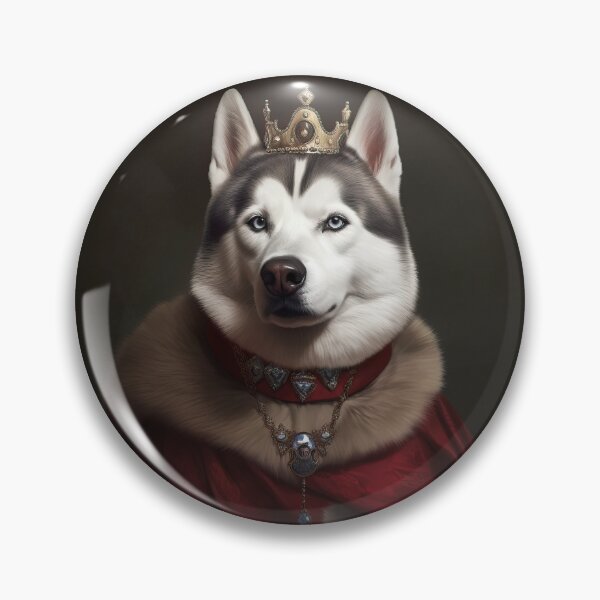 Item preview, Siberian Husky King, Queen. Dog Wearing Royal Crown. designed and sold by salarkoshop.