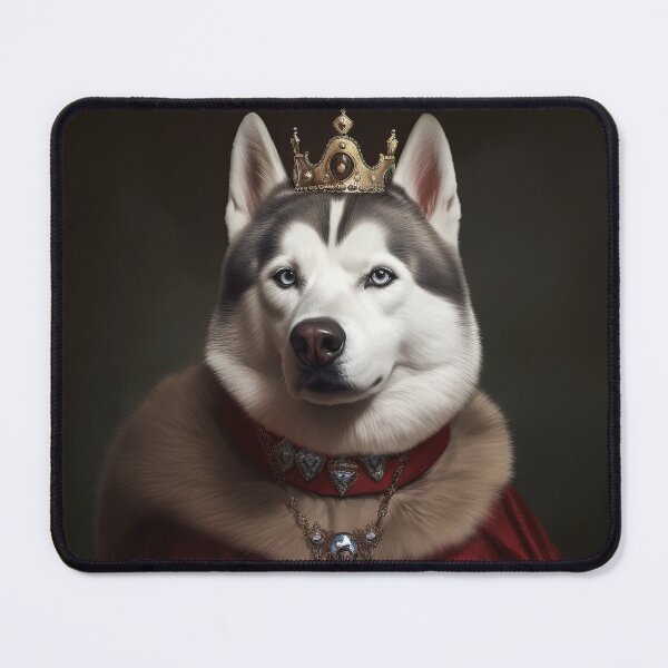 Item preview, Siberian Husky King, Queen. Dog Wearing Royal Crown. designed and sold by salarkoshop.