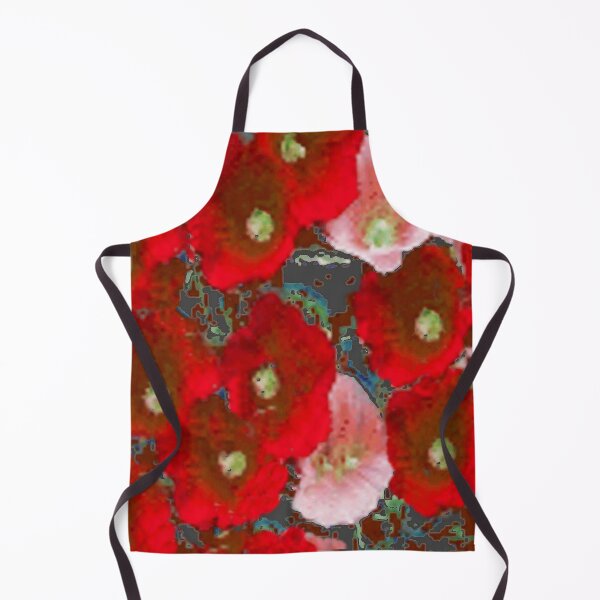 Item preview, CRIMSOM RED HOLLYHOCK PATTERNS GARDEN FLORALS ART designed and sold by sharlesart.