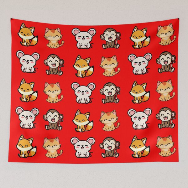 Item preview, Pack of cute kawaii animals designed and sold by Smeagol-Store.