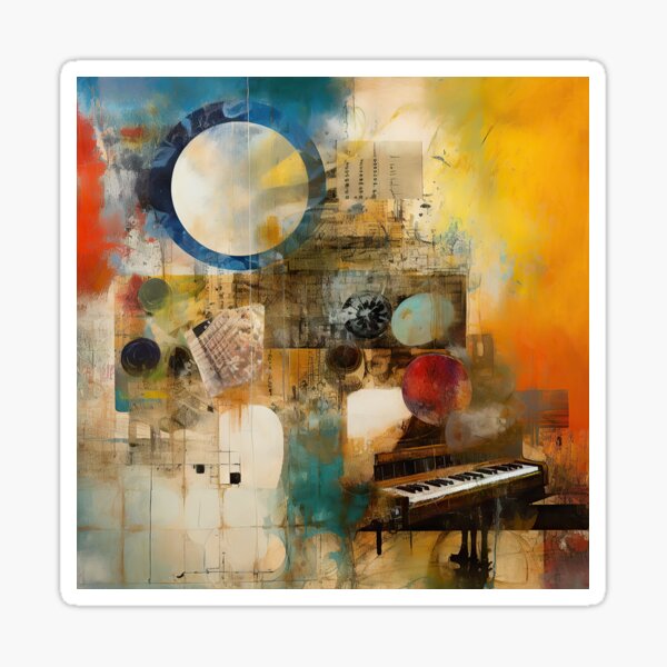 Abstract painting Music of the soul #18 Sticker
