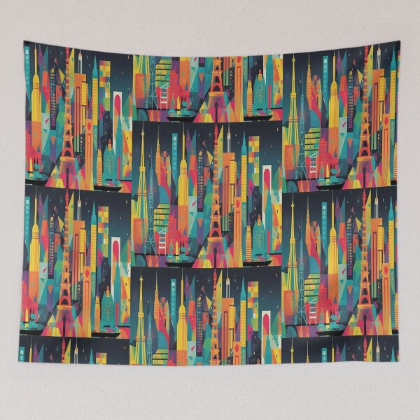 Item preview, Whimsical City 3 designed and sold by FreWil2Art.