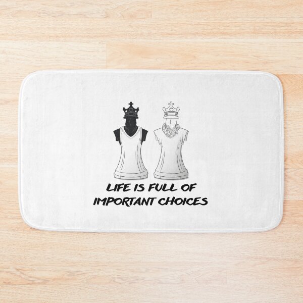 Item preview, Life is Full of Important Choices - Chess Board designed and sold by CRAZY&ART.