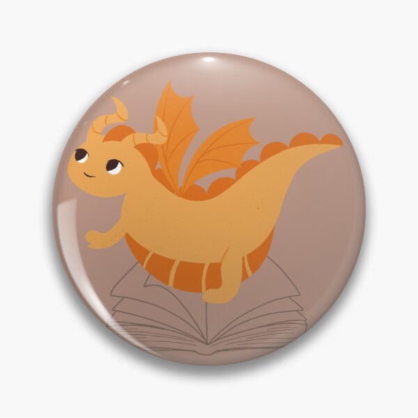 Item preview, Camp Enchanted Bookdragon badge designed and sold by CampEnchanted.