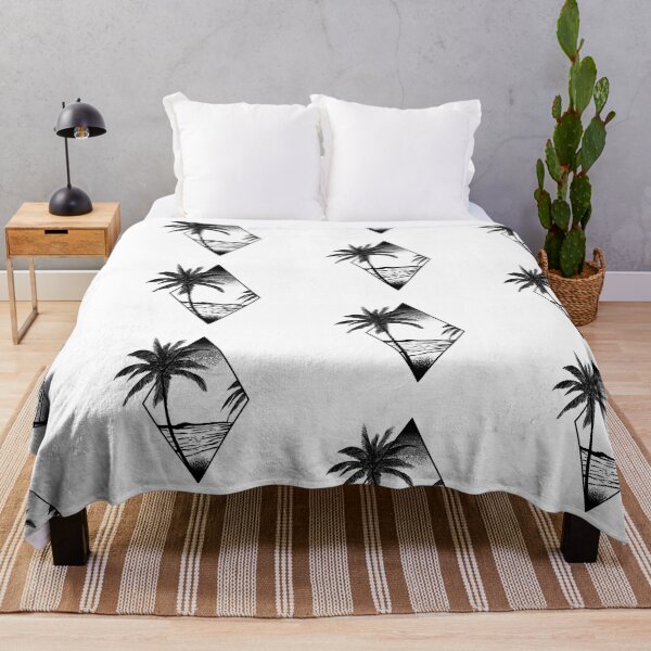 Item preview, Minimal diamond tropical landscape designed and sold by TinyArtCorner.