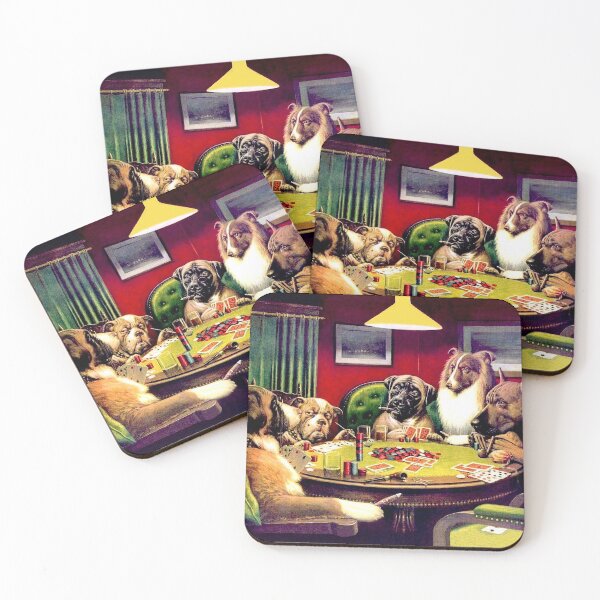 Artikelvorschau, HUNDE SPIELEN POKER: Vintage Brown und Begelow Cigar Adv Print entworfen und verkauft von posterbobs.