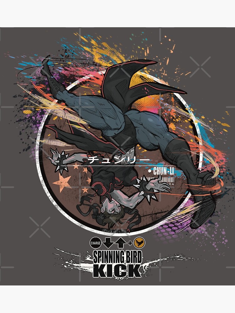 "SPINNING BIRD KICK BLACK/RED" Poster for Sale by just10blaze Redbubble