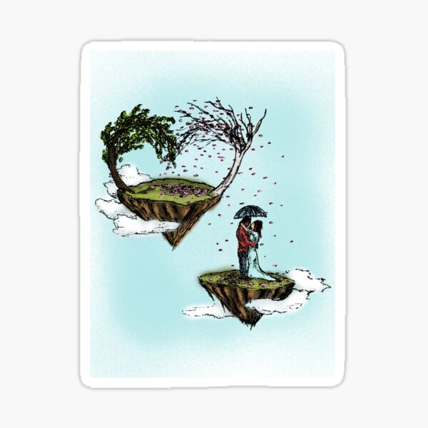 Item preview, Floating Islands design designed and sold by PaintedDolphin.