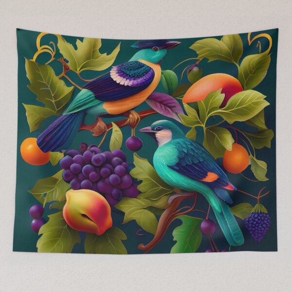 Item preview, Birds and Fruit : Majolica designed and sold by MTJ-Mushrooms.