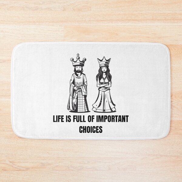 Item preview, Life is Full of Important Choices - Chess Board designed and sold by CRAZY&ART.