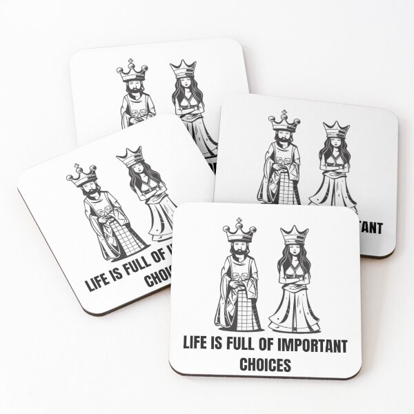 Item preview, Life is Full of Important Choices - Chess Board designed and sold by CRAZY&ART.