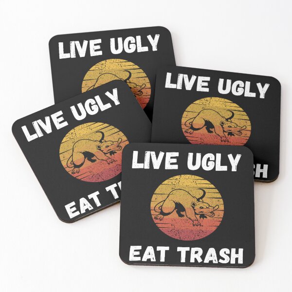 Item preview, Live Ugly Eat Trash (Possums) designed and sold by Leaping-Toad.