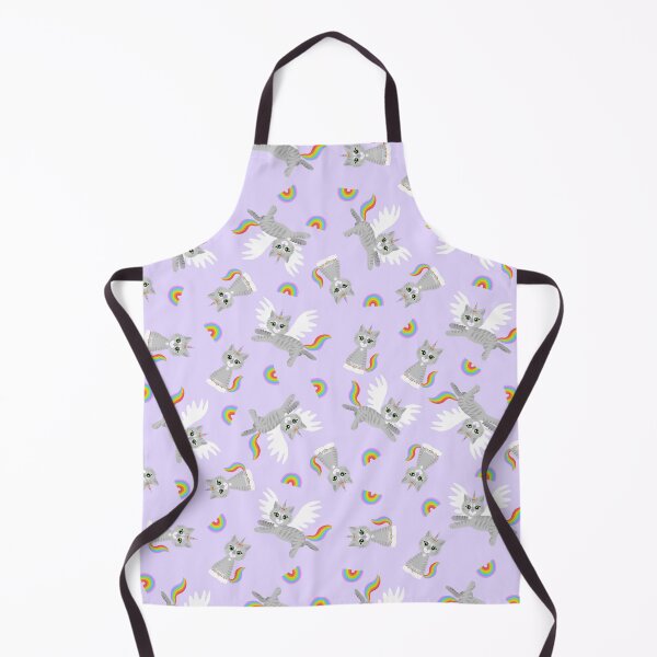 Item preview, Cute rainbow kitticorns and kittalacorns on lilac designed and sold by QuirkyCatz.