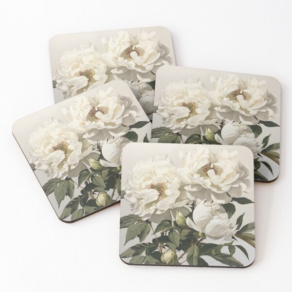 Item preview, White Peonies  designed and sold by Vanover Designs.