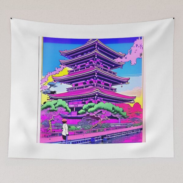 Item preview, Retro Anime Okiya Landscape designed and sold by BobbysByBobby.
